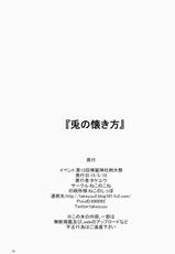 (Reitaisai 12) [Neko no Kone (Takeyu)] Usagi no Natsukikata (Touhou Project)-(例大祭12) [ねこのこね (タケユウ)] 兎の懐き方 (東方Project)