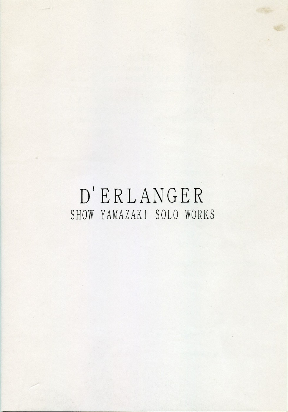 [D&#039;ERLANGER] CLING (CLEAVAGE) 