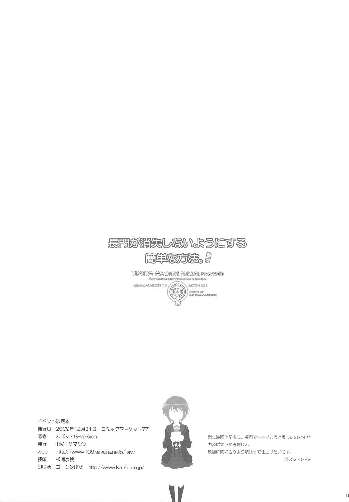 (C77) [TIMTIM MACHINE (Kazuma G-Version)] TIMTIM MACHINE SPECIAL Nagato 03 (Suzumiya Haruhi no Yuuutsu [The Melancholy of Haruhi Suzumiya]) (C77) [TIMTIMマシン (カズマ・G-VERSION)] TIMTIMマシン SPECIAL 長門 03 (涼宮ハルヒの憂鬱)