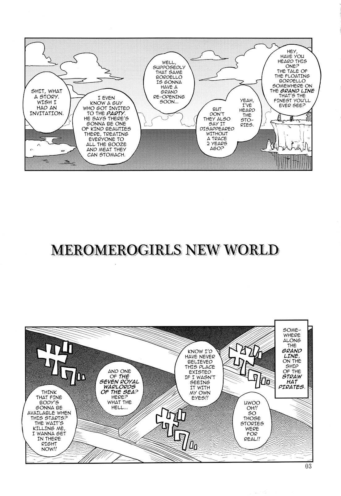 (C81) [Choujikuu Yousai Katyusha (Denki Shougun)] MEROMERO GIRLS NEW WORLD (One Piece) [English] [Decensored] [Colored] (C81) [超時空要塞カチューシャ (電気将軍)] MEROMERO GIRLS NEW WORLD (ワンピース) [英訳] [無修正] [色]