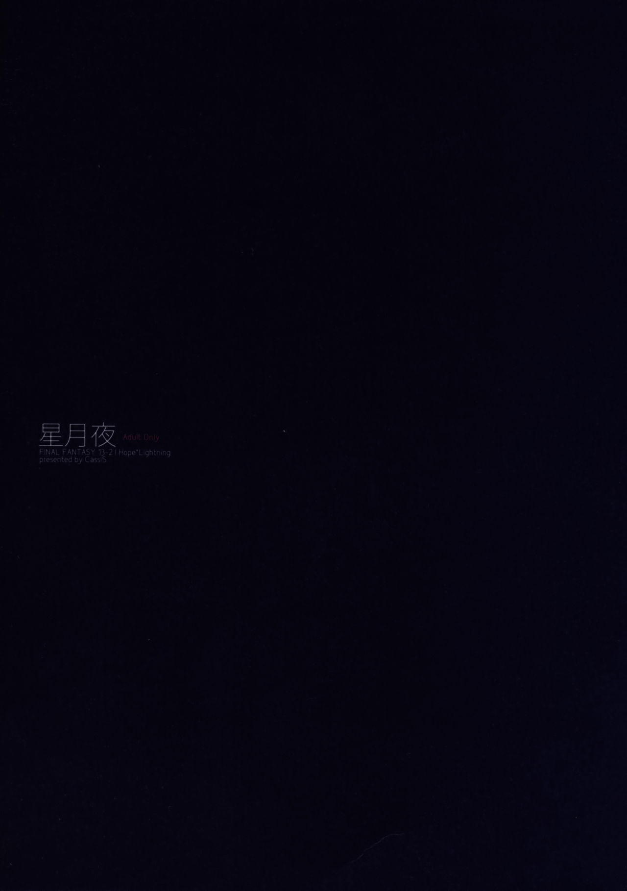 (C84) [CassiS (RIOKO)] Hoshizukiyo | Starry Night (Final Fantasy XIII-2) [English] {Crystalium} (C84) [CassiS (りおこ)] 星月夜 (ファイナルファンタジー XIII-2) [英訳]